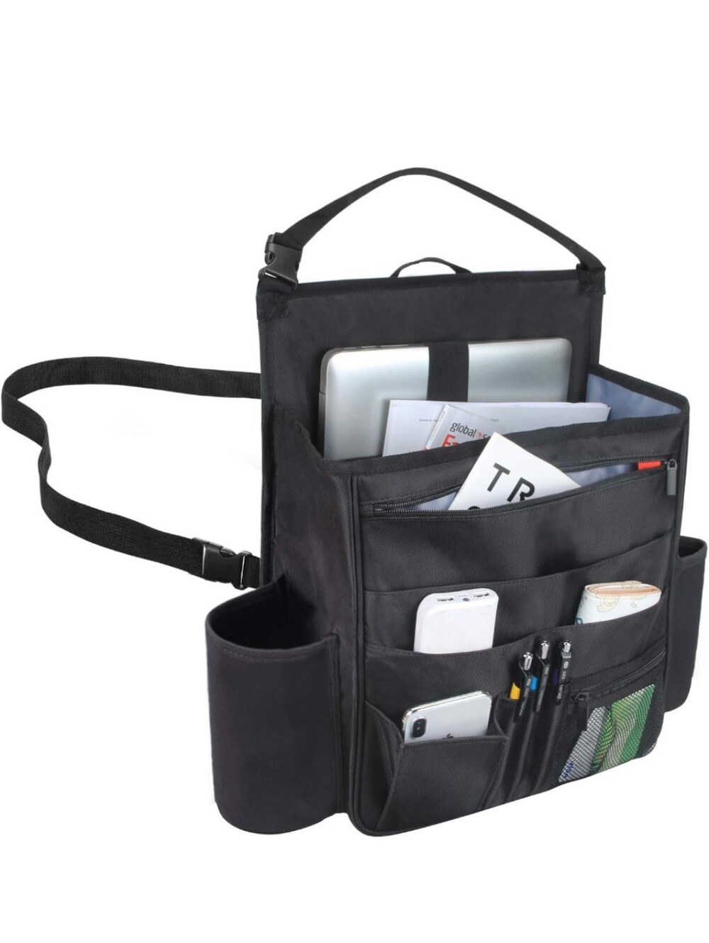 Luxja Car Front Seat Organizer with Laptop ＆ Tablet Storage Pockets